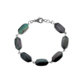 Sterling Silver Black Shell Bracelet With Lobster Lock For Retail